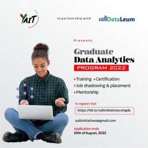 The Graduate Data Analytics Program is an intensive 8-week course for recent graduates and others in need who are interested