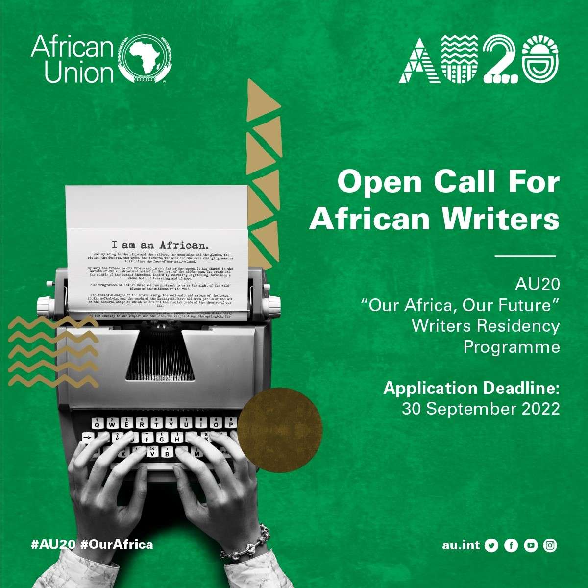 APPLY NOW: African Union’s writers Writers Residency Programme