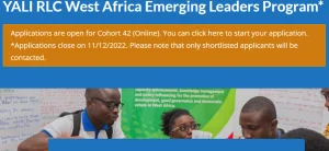YALI RLC West Africa Emerging Leaders Program