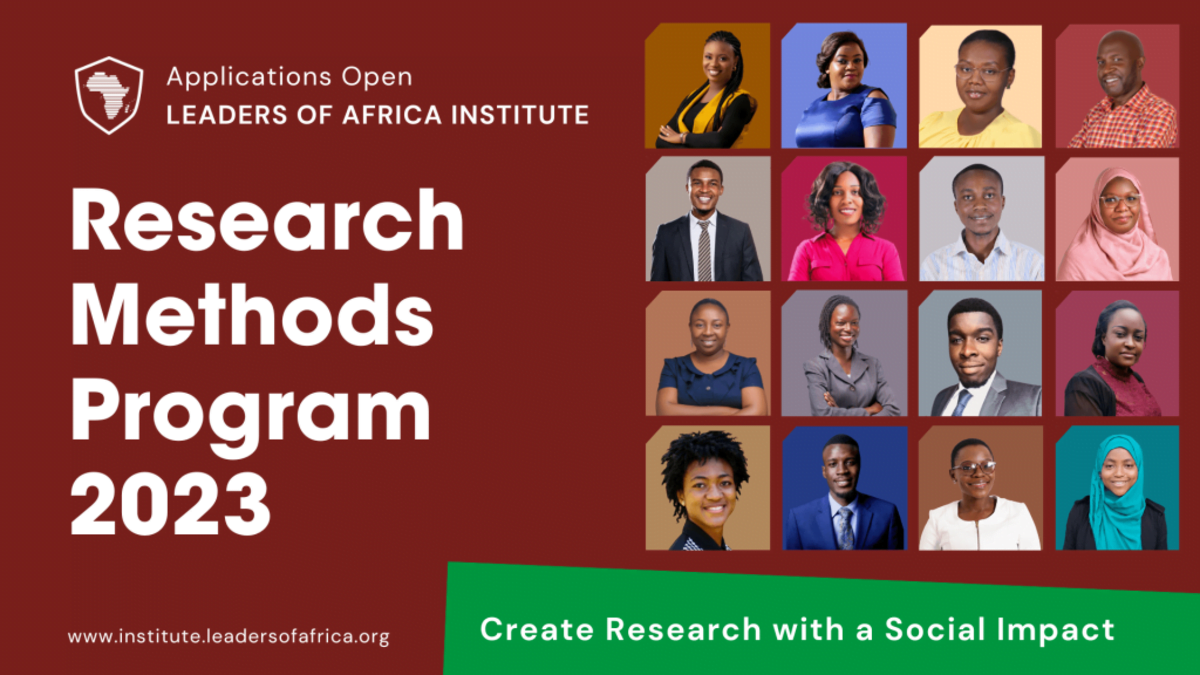 APPLY NOW: Research Methods Program 2023 for Young Africans