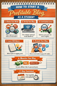 how to start a profitable blog as a student