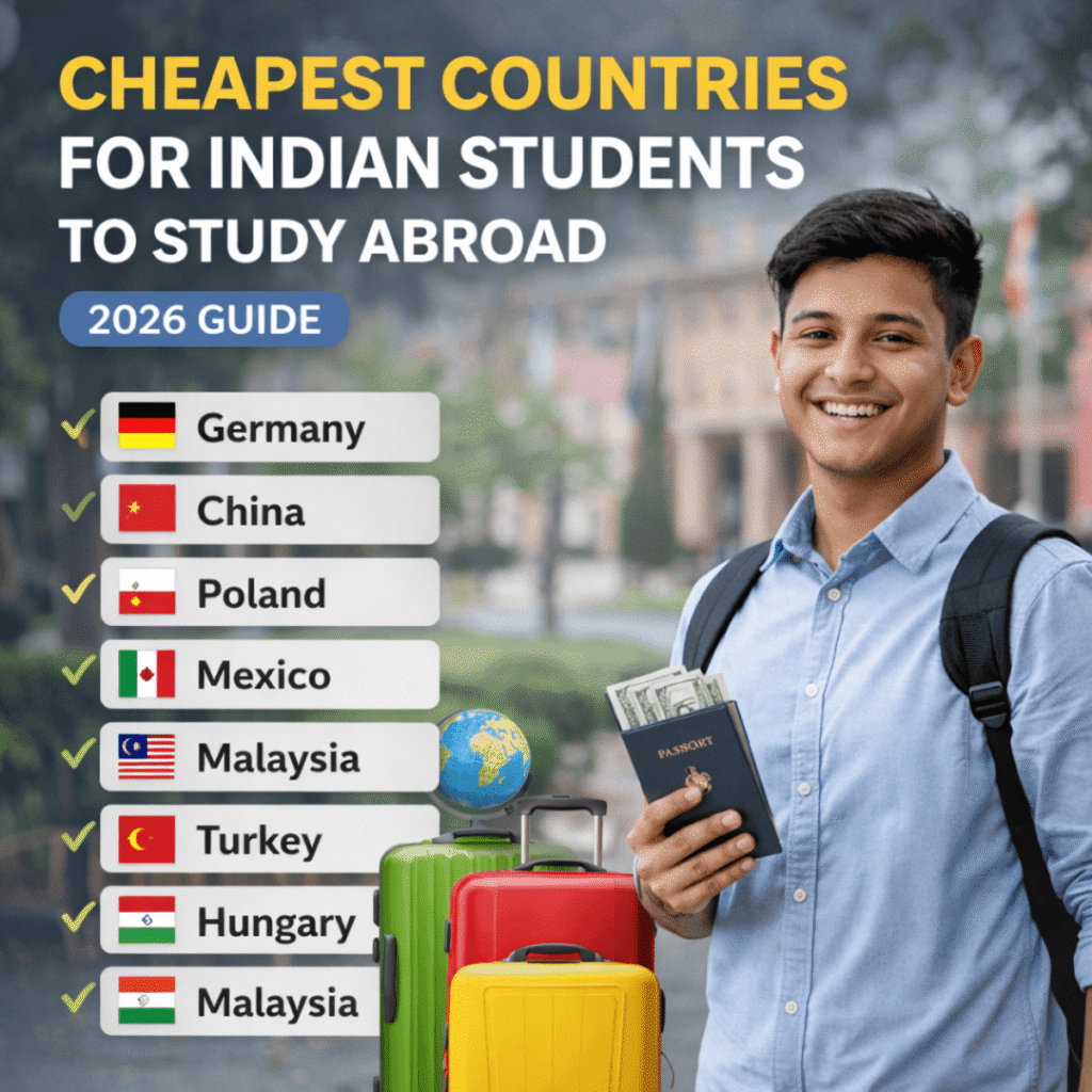 cheapest countries for Indian students to study abroad